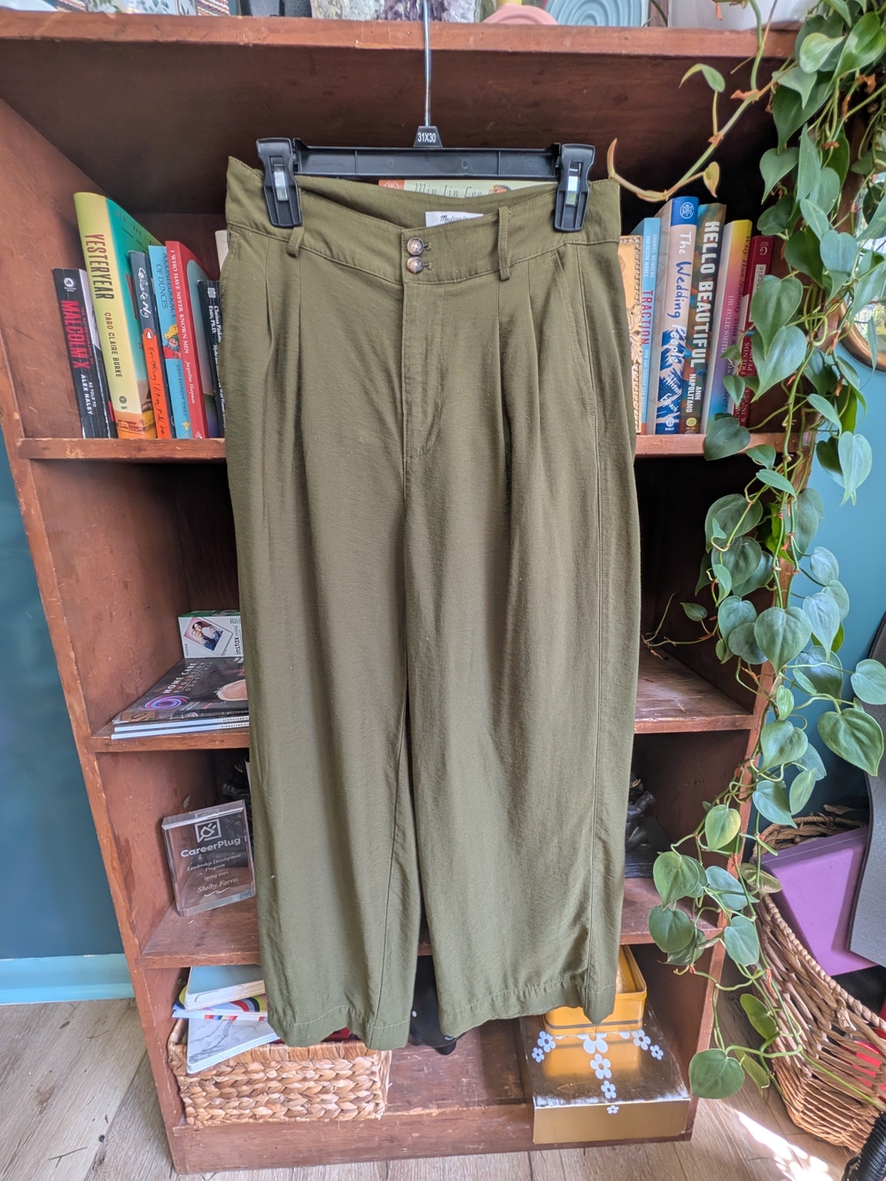 Madewell Wide Leg Pleated Slacks